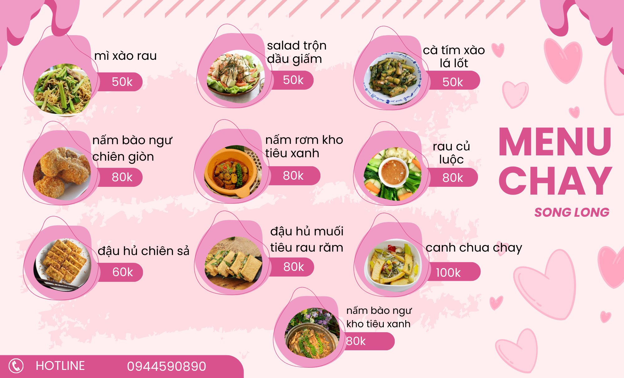 menu chay